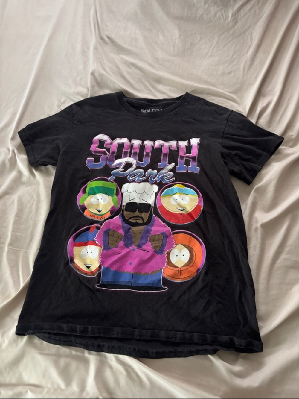 Rue21 Black South Park Graphic Tee with Colorful Character Print